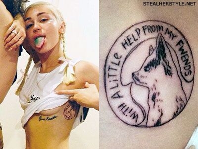 Five Cool Tattoos On Miley Cyrus